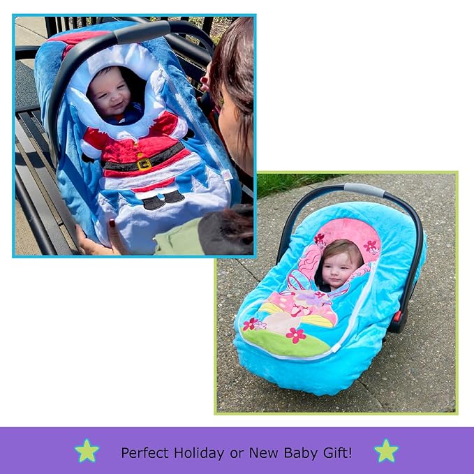 Car Seat Cuties, Baby Carrier Seat Cover for Infant Seat or Stroller, Baby Car Seat Covers with Warm Plush Lining, New Baby Gift, Soft Baby Carrier Blanket Cover, Infant Halloween Costume - Pirate
