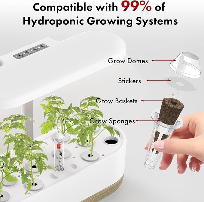 LYKOCLEAN Strawberry Seed Pods for AeroGarden, Ahopegarden, iDOO Hydroponics Growing System, 350 Seeds+ Including Red Cherry Tomato Golden Cherry Tomato, White Strawberry, Red Strawberry (12-Pods)