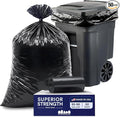 Plasticplace 95-96 Gallon Trash Bags │ 2.0 Mil │ Black Heavy Duty Garbage Can