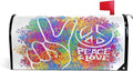 ALAZA Retro Hippie Symbol Love Peace Magnetic Mailbox Cover MailWraps Garden Yard Home Decor for Outside Standard Size-18"x 20.8"