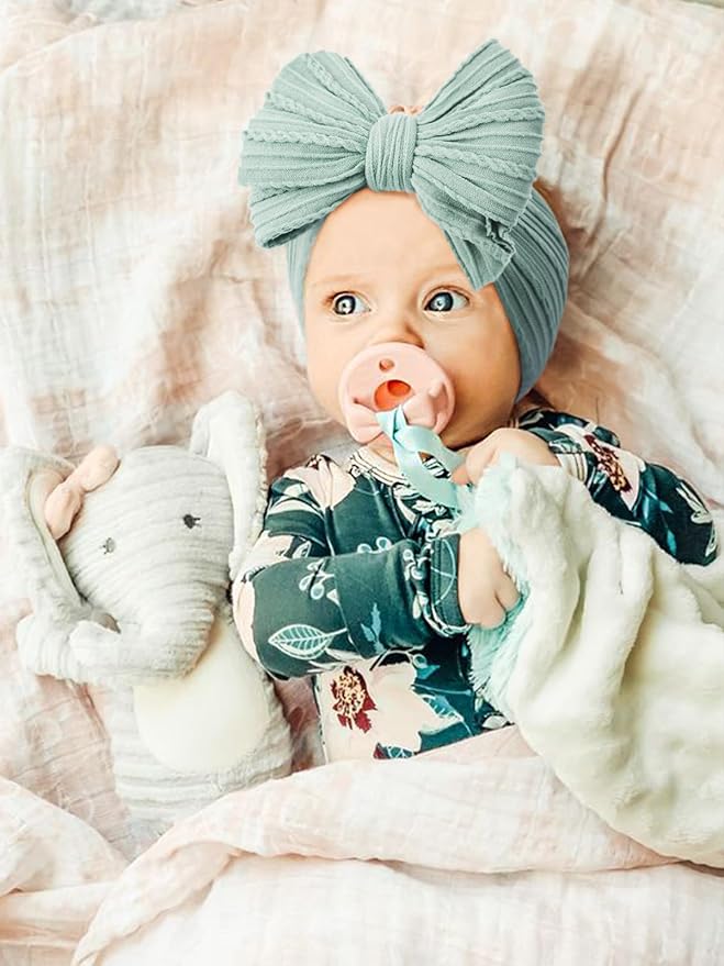 AQOKKA Baby Bows Headbands Nylon Baby Girl Headbands Soft Handmade Hairbands Toddler Hair Accessories for Girls Baby Newborn Infant Kids