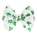 St.Patrick's Day 5 Inch Sequins Bow Hair Clips Clover Glitter Bow Green HairPins Alligator Barrettes Large Hair Bows Costume Hair Accessories for Girls Children Kids