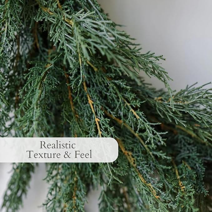 CG Hunter Holiday Collection Cedar Wreath, Premium Artificial Indoor and Outdoor Large 30" Cedar Christmas Wreath, Christmas Decorations and Holiday Greenery