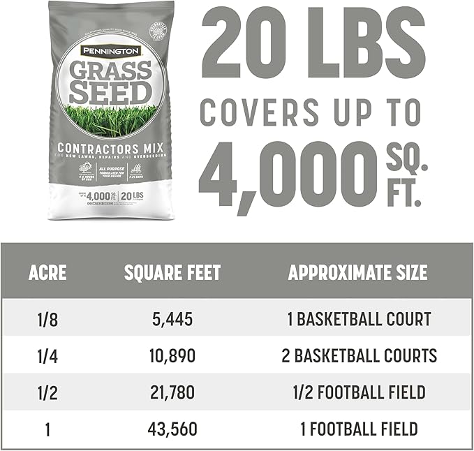 Pennington Contractors Grass Seed Mix Central 20 lb