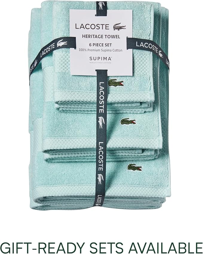 Lacoste Heritage 100% Supima Cotton Tub Mat, Premium Super Soft Bath Towel
