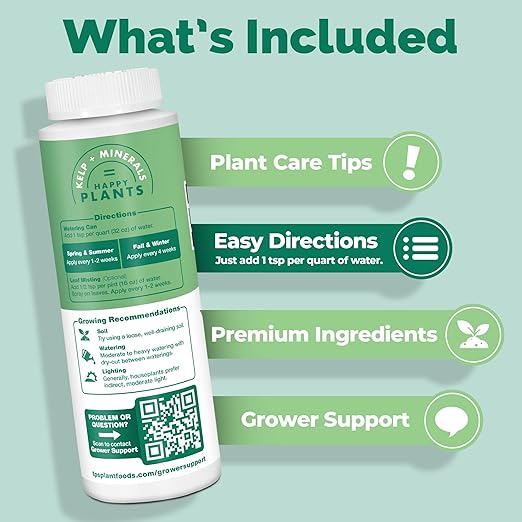 Houseplant Fertilizer for Indoor Plants, Premium Liquid Plant Food for Gardening, Concentrated Liquid Plant Food 8 oz (250mL)