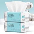 Disposable Face Towel 200 Count, Ultra Soft & Thick Washcloths, Biodegradable