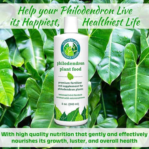 Philodendron Fertilizer – Liquid Plant Food for Strong Roots, Healthy Growth & Lush Foliage | 3-3-3 NPK Formula with Sea Kelp, Humic & Fulvic Acid | Essential Nutrients for Tropical Houseplants | 8 oz