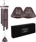 Sister Birthday Gifts, Best Sisters Ever 32" Wind Chimes for Women, Birthday Gifts for Sister from Sisters, Christmas Graduation Presents for Bestie Sis, Funny Sis Best Friend Windchimes