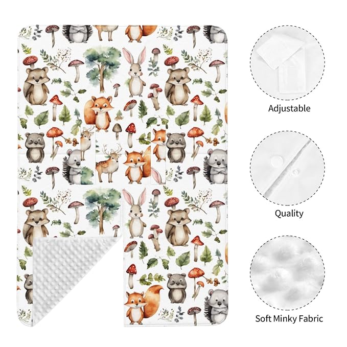 KiuLoam Cute Cartoon Animals Baby Car Seat Canopy, Nursing Cover for Mom Breastfeeding Scarf, Infant Car Seat Cover/Multiuse Baby Stroller Covers for Babies Boys Girls