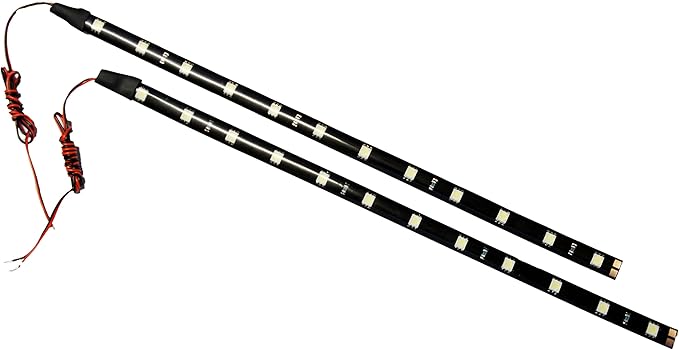 SOCAL-LED LIGHTING 30cm 12" White Flexible LED Strips High Power Bright 5050 12 SMD Car DRL Under Dash Accent Light, Waterproof, Cuttable, Pack of 2