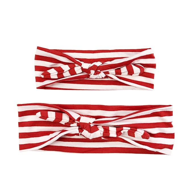 Wrapables® Mommy and Me Boho Headband Headwrap, Red White and Blue