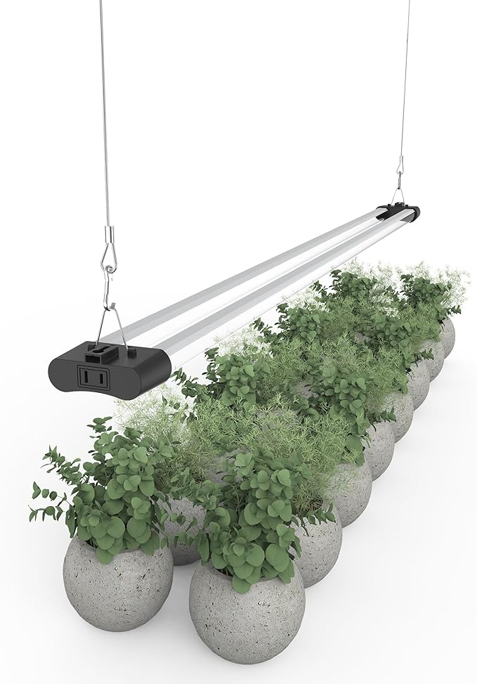 LED Grow Light Full Spectrum Light Linkable 5000K Daylight + 660nm Red Indoor Plant Lighting Fixture (4 FT)