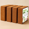 Coco Coir Block 4 Blocks (40 Pounds) - Large Compressed Coconut Fiber Brick for Potting, Gardening, Planting, Seed Starting, Indoor & Outdoor Plants