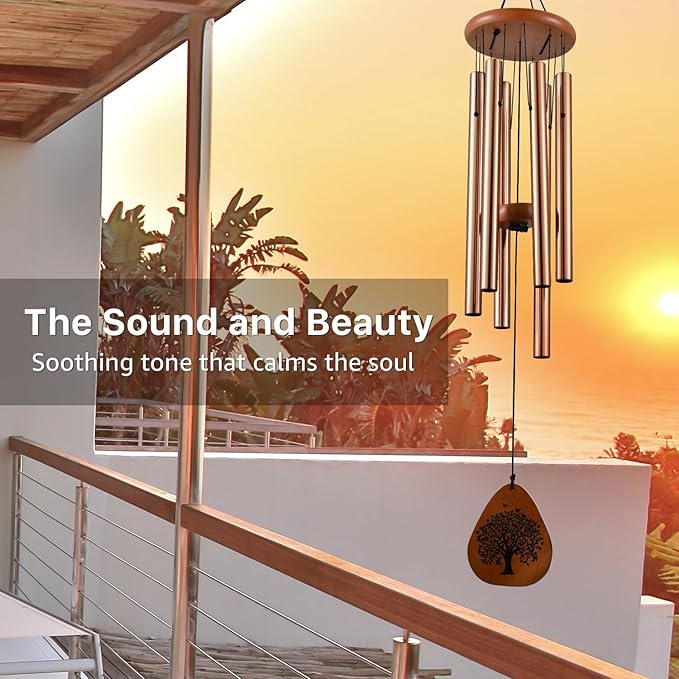 Memorial Wind Chimes Gifts, Sympathy Wind Chimes, Sympathy Gifts for Loss of Loved One, Bereavement Gift Baskets, Home Decor Outdoor Garden, Soothing Melodic Tones for Grieving Hearts