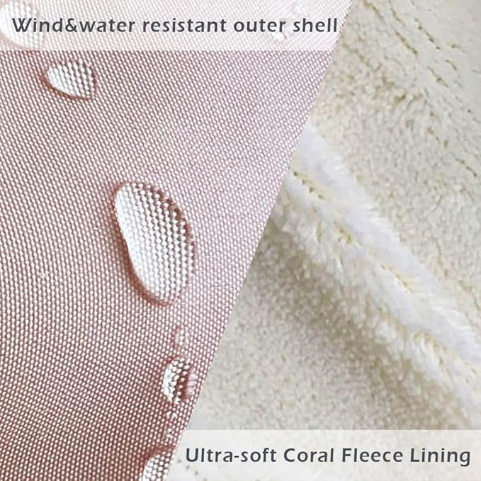 CozyMe Waterproof Winter Comfortable Thick Coral Fleece Universal Stroller Footmuff,Length Adjustable Good for All Toddler,Anti-Kicking, Anti-Slipy Baby Stroller Bunting Bag 0-5T