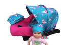 9pc Baby Boy Baby Girl Ultimate Set of Infant Car Seat Cover Canopy Headrest Blanket Hat Nursing Scarf, 21DR01