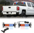 Nilight 12LED Emergency Strobe Traffic Advisor Light Bar 2 in 1 Red Blue Dash Warning Safety Flashing Lights Front/Rear Windshield Construction Lights for Trucks Cars Plow Police Firefighter Vehicles