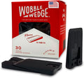 Wobble Wedges Flexible Plastic Shims, 30 Pack - Made in USA - Multi-Purpose Shim Wedges for Home Improvement & Work - Plastic Wedge, Table Shims for Leveling, Toilet & Furniture Levelers - Black