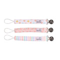 Copper Pearl Pacifier Clip 3-Pack: Premium Knit Binky Clips for Baby Girls and Boys - Stylish Stainless Steel Pacifier Holder Clip - Cheery