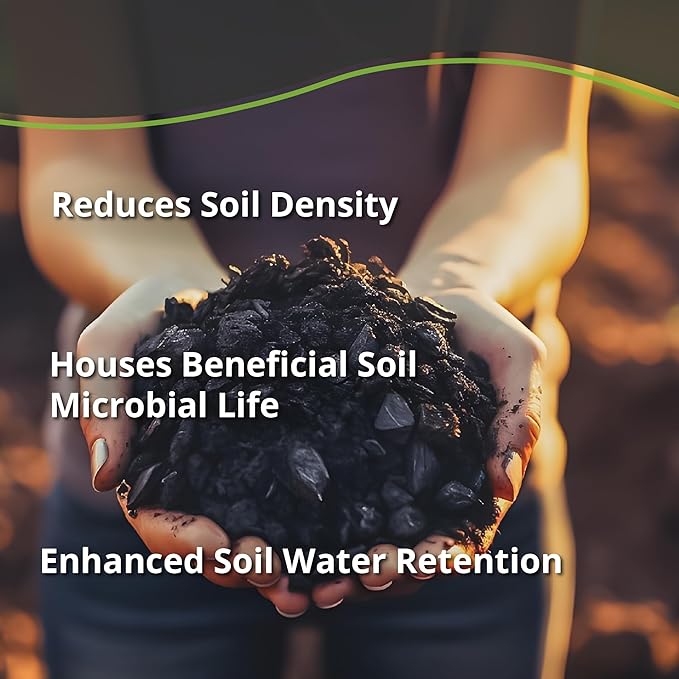 Char Bliss (16 Qts) - Organic Biochar for Plants - OMRI-Listed Biochar Soil Amendment Organic - Bio Char for Plants - Horticultural Charcoal for Plants, Potting Soil, Garden Soil, & Potting Mixes