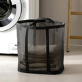 Mesh Bag with Handles, Collapsible Laundry Basket, Foldable Laundry Bag