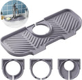 Faucet Mat for Kitchen Sink，6° Slope Sink Splash Guard，Splash Guard for Kitchen