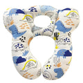 Baby Travel Pillow,Soft and Skin Friendly Kids Cushion for Car Seat - Newborn Pillow for Pushchair,Car Seat,Travel (Blue Dinosaur)