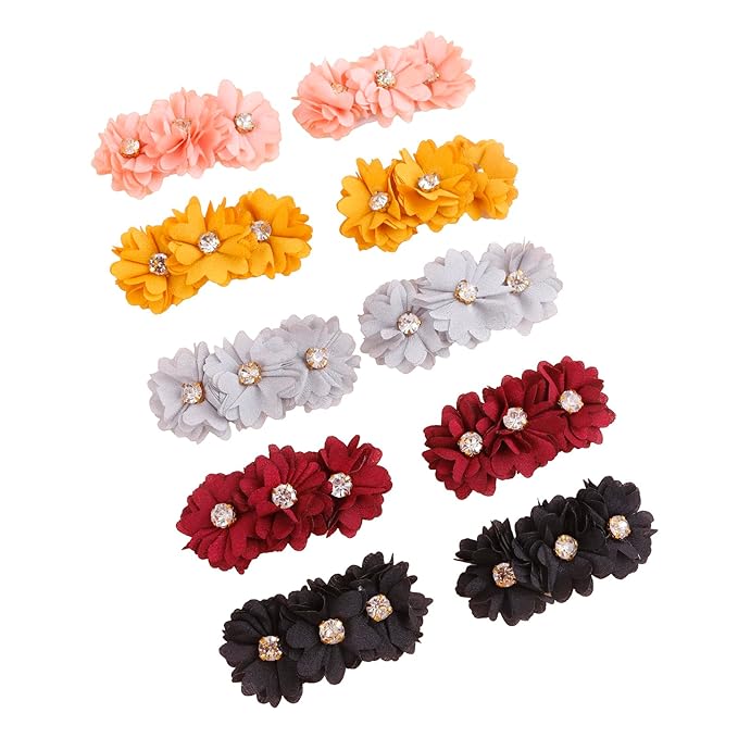 Flower Hair Clip BFNAAgirl Baby Girl Hair Bows Hair Accessories Alligator Clips for Infants Toddlers Gift (FJ10-B, one size)