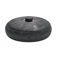 Creative Co-Op Decorative Paulownia Wood Container with Lid, Black