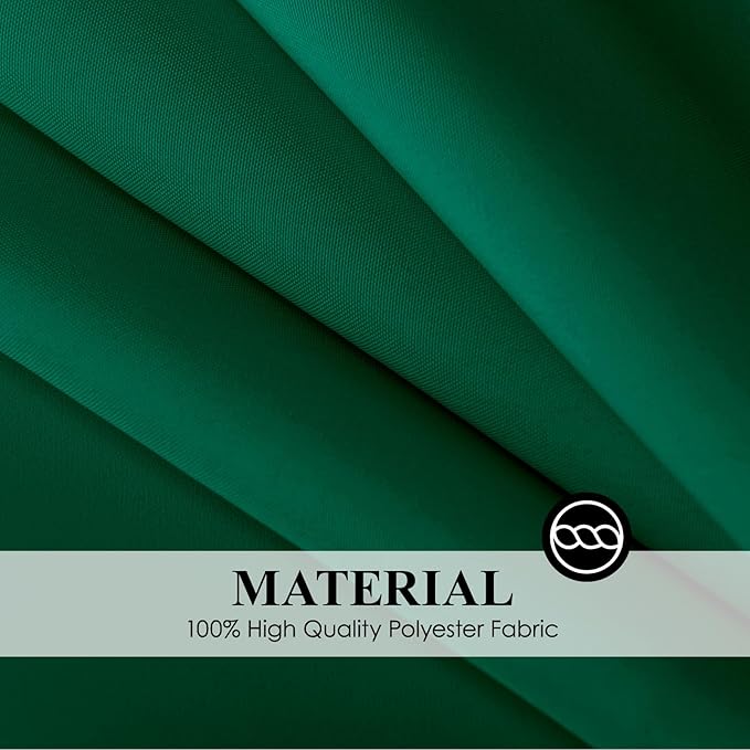Rectangle Tablecloths 90x132 Inch 2 Pack Dark Green Tablecloth for 6ft Washable Decorative Linen Polyester Table Cloths for 8ft Dining Table Banquets Buffet Parties and Wedding