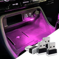 deemars 4PCS USB LED Car Interior Atmosphere Lamp, Car Night Lights, Mini USB LED Decoration Light Ambient Interior Light, Car Accessories Plug-in Interface Ambient Lighting Kit for Most Cars