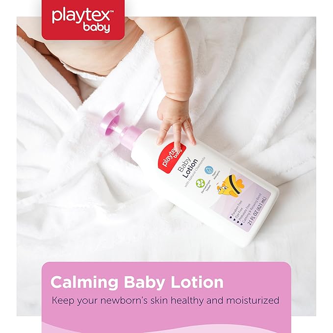Playtex Baby Lotion, Lavender Chamomile, 21 oz. Bottle, 3-Pack, Gentle, Moisturizing Formula with a Calming and Relaxing Scent, Free of Dyes, Parabens and Phthalates