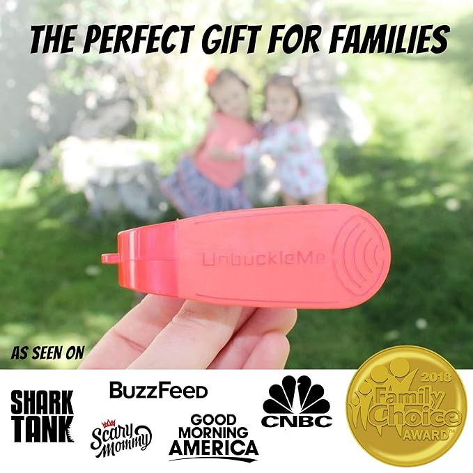 UnbuckleMe Car Seat Buckle Release Tool - Pink & Gray 2 Pack - Buy one for Each Car or Give One to a Friend