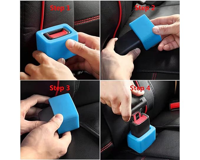 DS. DISTINCTIVE STYLE Seat Belt Holder Easy Access Seatbelt Accessories for Kids 2 Pieces (Beige)
