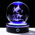 YWHL 3D Sea Turtles Crystal Ball Figurine with LED Base, Laser Sea Turtle Gifts for Women Men on Birthday Christmas, Glass Decorative Turtle Statue Ball Night Light for Home Decor (80mm)
