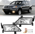 Nilight Fog Lights Assembly Compatible with 2006 2007 2008 Honda Pilot w/H11 12V 55W Bulbs Clear Lens Driver and Passenger Side
