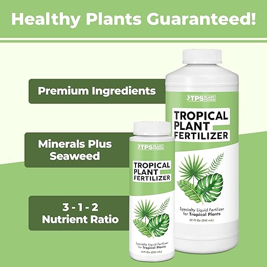 TPS NUTRIENTS Tropical Plant Fertilizer for All Tropical Indoor and Outdoor Plants, Liquid Plant Food, 32 oz (1 Quart)