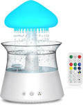 Diffuserlove Cloud Humidifier Rain Water Drip Diffuser Humidifier with Remote Waterfall Lamp Mushroom Humidifier Rain Sounds White Noise Humidifier Air Humidifiers for Bedroom Desk