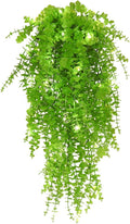 Artificial Hanging Plants Wall Decoration Faux Hanging Plants Indoor Fake Money Plants Hanging Plants Fake Plastic Plants for Indoor Bedroom Wall Home Garden Wedding Party Decorations(Light Green)