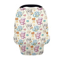 AFPANQZ Cartoon Cats Baby Car Seat Canopy Nursing Cover Sunflower Breastfeeding Scarf Shopping Cart Covers Stroller Sunshade High Chair Cover Car Seat Covers Girls