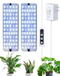 Panel Grow Light for Indoor Plants, 20W Ultra-Thin Full Spectrum LED Grow Light for Shelf & Cabinet, Dimmable with 6/12/16H Timer, Bluish White, 2-Pack