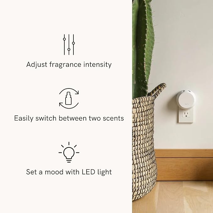 Pura - Smart Home Fragrance Device Starter Set - Pura 4 - Scent Diffuser for Home - Includes Fragrance Aroma Diffuser - Square Box, Apple Orchards and Lavender Fields Scent Refills