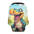 HUIACONG Cartoon Dinosaur Car Seat Covers Cute T-Rex Nursing Cover for Baby Boys Breastfeeding Scarf High Chair Shopping Cart Cover Infant Stroller Cover Carseat Canopy