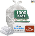 Reli. SuperValue 13 Gallon Trash Bags | 1000 Count Bulk | Tall Kitchen | Can
