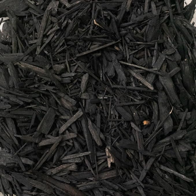 Organic Black Mulch by Gardenera - Boost Soil Health and Suppress Weeds for Thriving Plants - 2 QUARTS