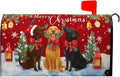 Merry Christmas Mailbox Covers Magnetic Standard Size Winter Dogs Mail Box Cover 21x18 inch Happy New Year Post Letter Box Cover Outdoor Decor for Garden