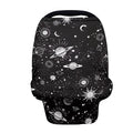Biyejit Galaxy Planets Multi-use Baby Car Seat Cover, Breathable Nursing Cover, High Stretchy Infant Carseat Canopy, Stroller Cover, Car Seat Covers for Baies, Boys & Girls