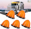 Nilight Cab Roof Marker Light 5 PCS 18 LED Amber Top Clearance Indicator Lights Waterproof Surface Mount for Heavy Duty Trucks Trailer Camper RV Tractor