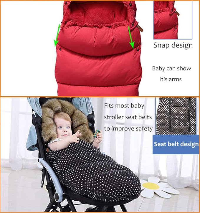 Pram Footmuff,Stroller Padded Footmuff Cover Cosy Toes,Baby Winter Foot Cover,Warmth,Windproof, Waterproof, Cold Resistant, Washable (Square green)